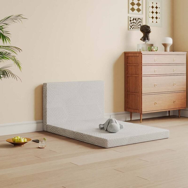 EGOHOME 4 Inch Tri-fold Gel Memory Foam Topper Pad