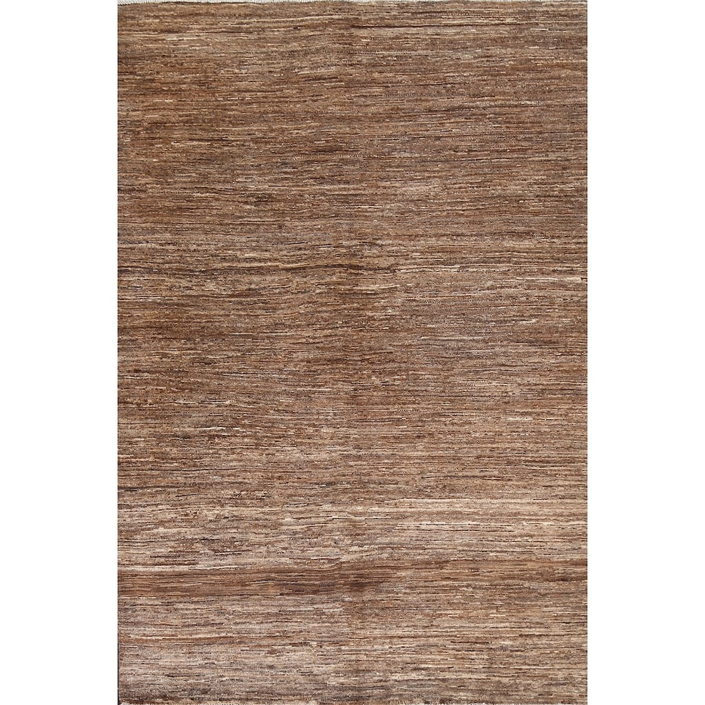 Brown Gabbeh Kashkoli Oriental Area Rug Wool Hand-knotted Foyer Carpet - 4'7" x 6'7"