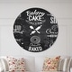 preview thumbnail 1 of 8, Designart 'Bakery Characters' Oversized Modern Wall CLock 36 in. wide x 36 in. high