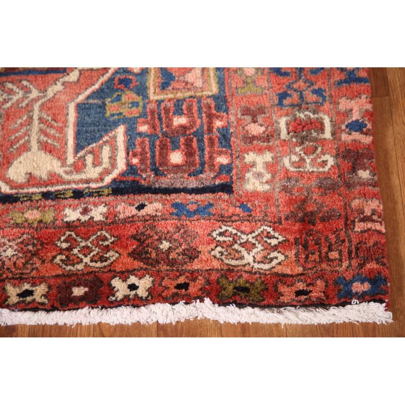 Tribal Meshkin Persian Runner Rug Vintage Wool Carpet - 3'4"x 9'5"