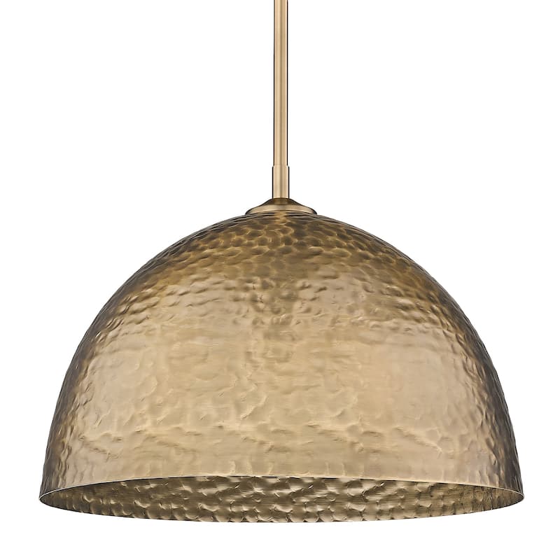 Golden Lighting Shepard 1-light Pendant in Modern Brass and Modern Brass shade - Modern Brass