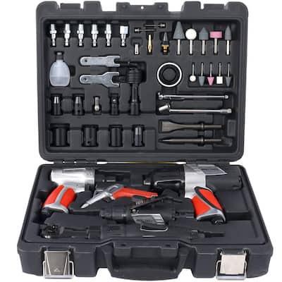 44-Piece Professional Air Tool Accessory Kit with Storage Case - 16"Lx10"Wx5"H