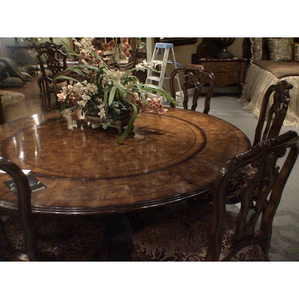 Palladio Extendable 56/80 Round Dining Table - Burgundy