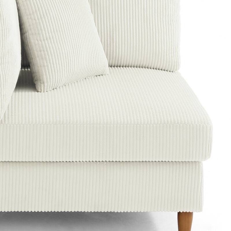 Jannae 112.12'' Upholstered Corduroy Sofa