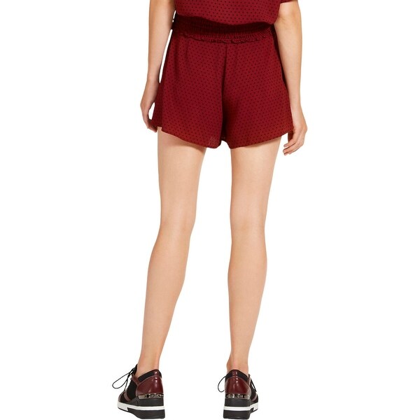 womens red dress shorts