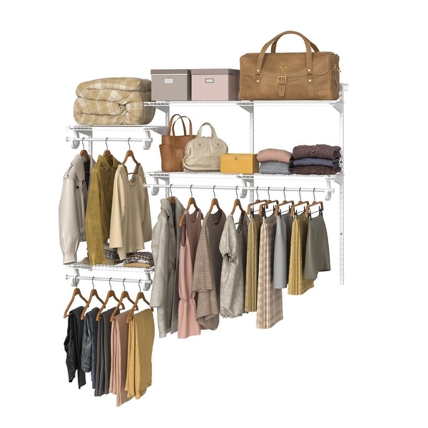 m’s closet ClosetMaid ShelfTrack 48-72 inch W Adjustable Wire Closet System