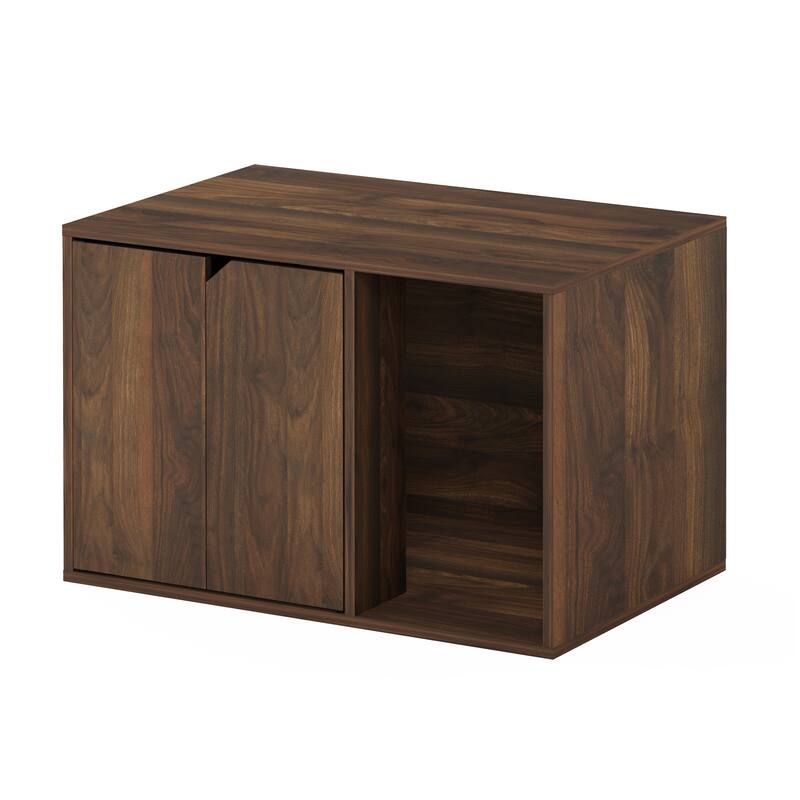 Furinno Peli Small Litter Box Enclosure - Columbia Walnut