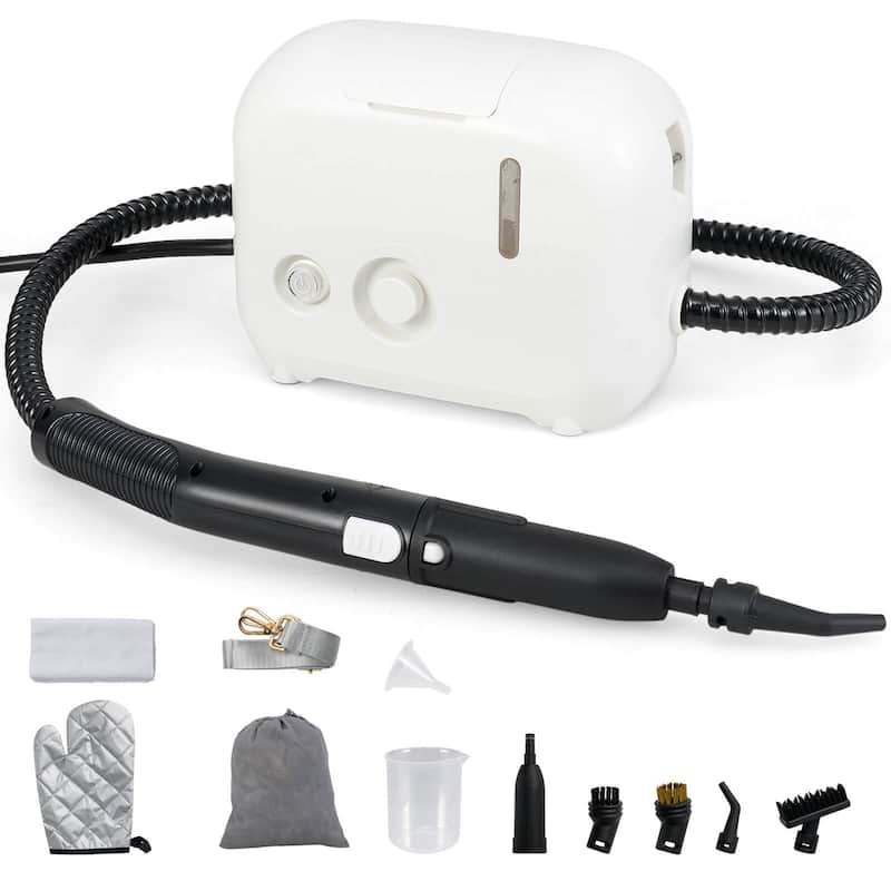 Costway 1500W Portable Steam Cleaner with 34 oz Water Tank - See Details - White
