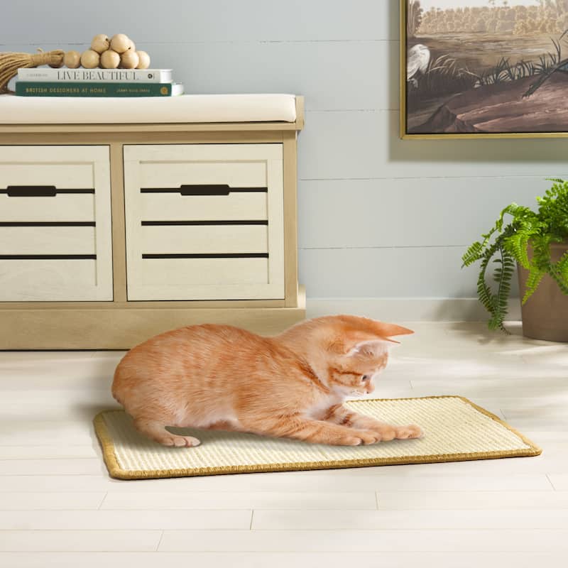 SAFAVIEH Home Sisal Small Boucle Weave Cat Scratch Mat