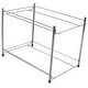 preview thumbnail 3 of 4, 2 Tier Organizer Baskets with Mesh Sliding Made of Steel (Silver)
