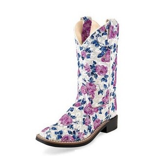 pink and green cowboy boots