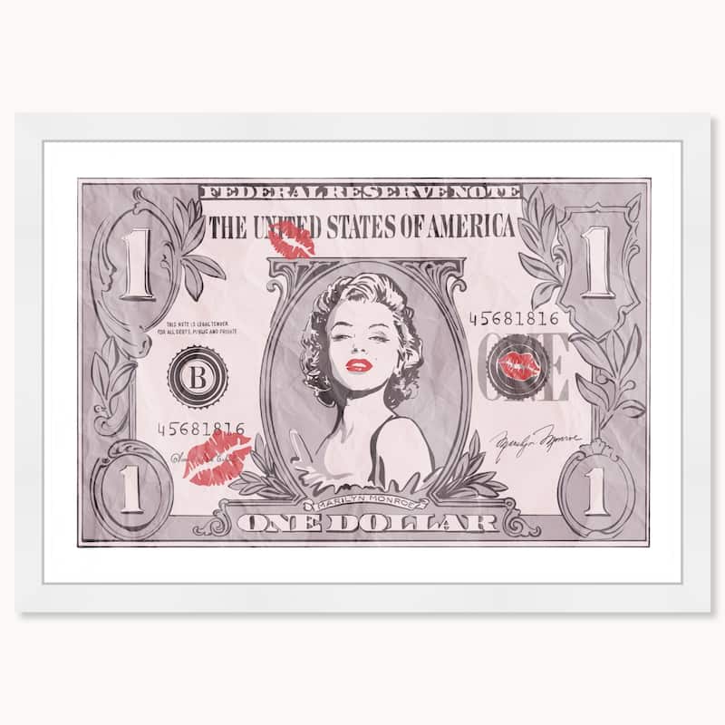 Wynwood Studio Prints Fashion Glam Icon Currency Gray Wall Art