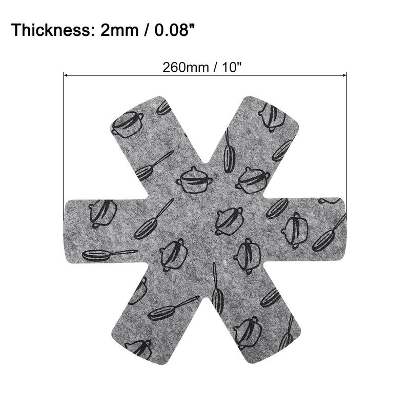 Pot and Pan Protectors, 3pcs Pot Separator for Stacking - Gray - 260mm