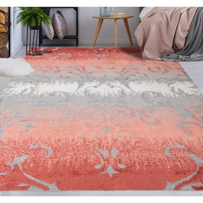 Noori Rug Monaco Sierra High-low Floral Scroll Area Rug