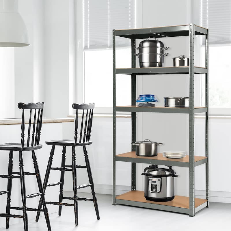 Costway 4PCS 72'' Heavy Duty Storage Shelf Steel Metal Garage Rack 5