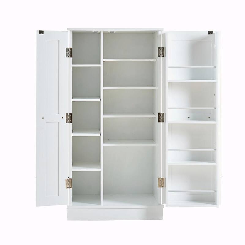 Freestanding Kitchen Pantry Storage Cabinet with Doors & Adjustable Shelves