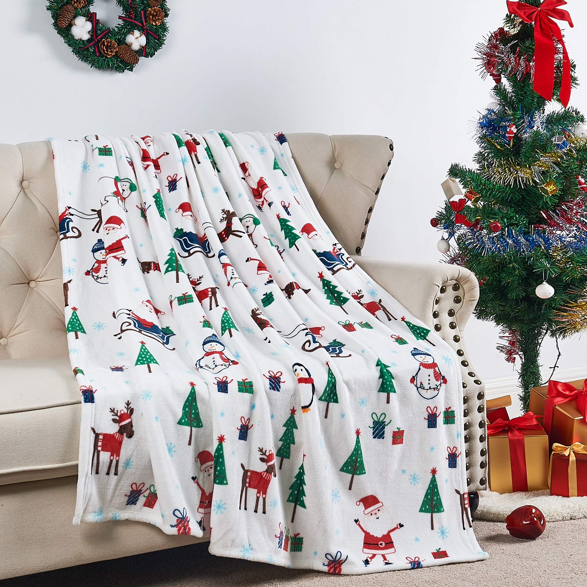 Overstock christmas throws clearance