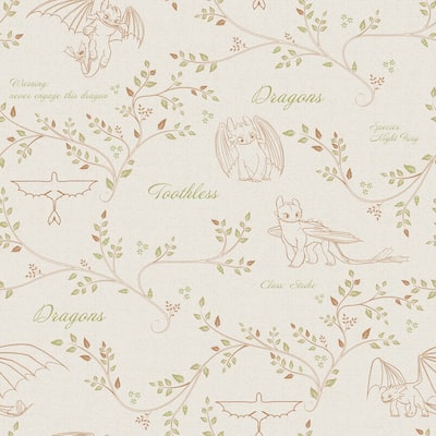 How to Train Your Dragon Toothless Radical Nature Cream Peel and Stick Wallpaper