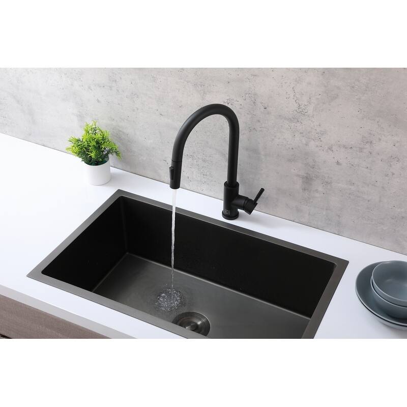 Indigo Home Single Handle Pull Down Sprayer Kitchen Faucet