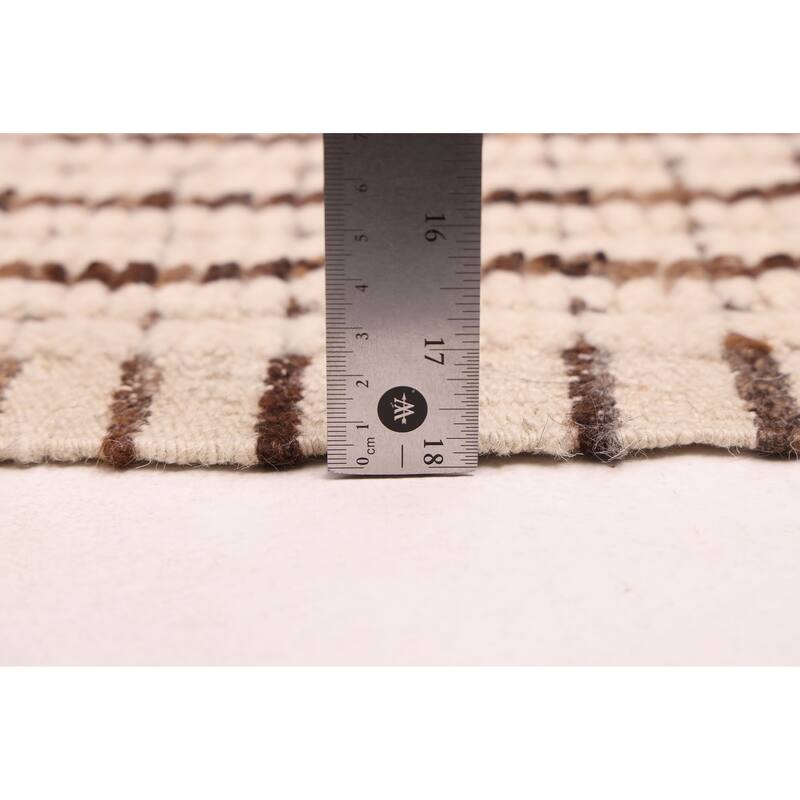 ECARPETGALLERY Hand-knotted Pak Finest Marrakesh Ivory Wool Rug - 8'1 x 10'2