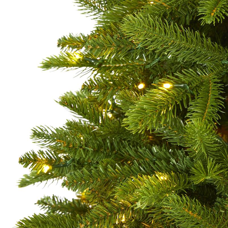 6ft. Spruce Look Artificial Christmas Tree with 300 Clear LED Lights & 1357 Branches - Full Holiday X-Mas Glow
