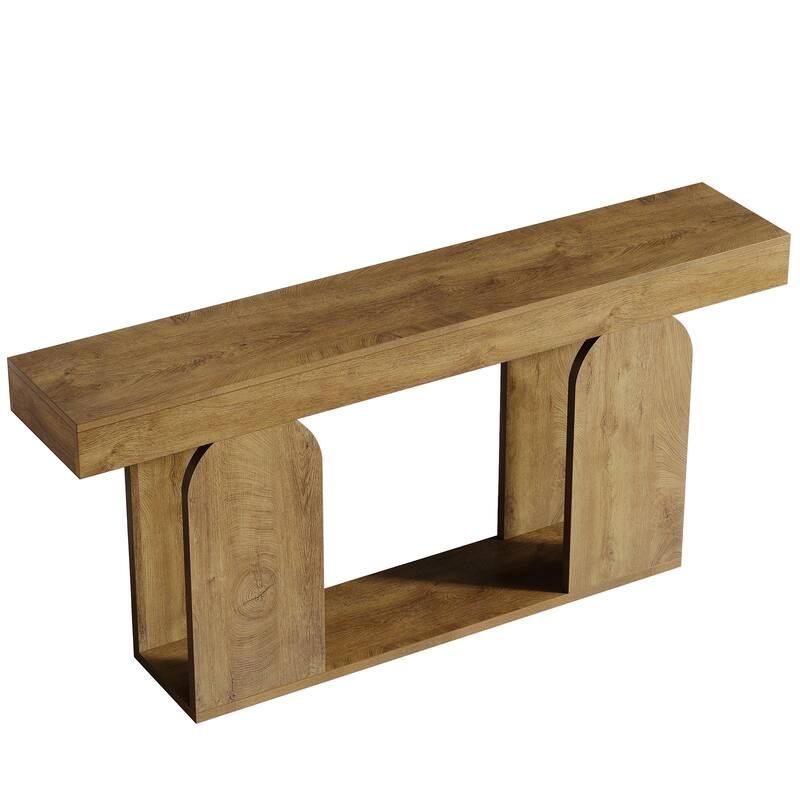 70.9" Console Table, Wood Sofa/Entryway Table with Storage Shelf, Living Room Hallway Foyer Behind Couch