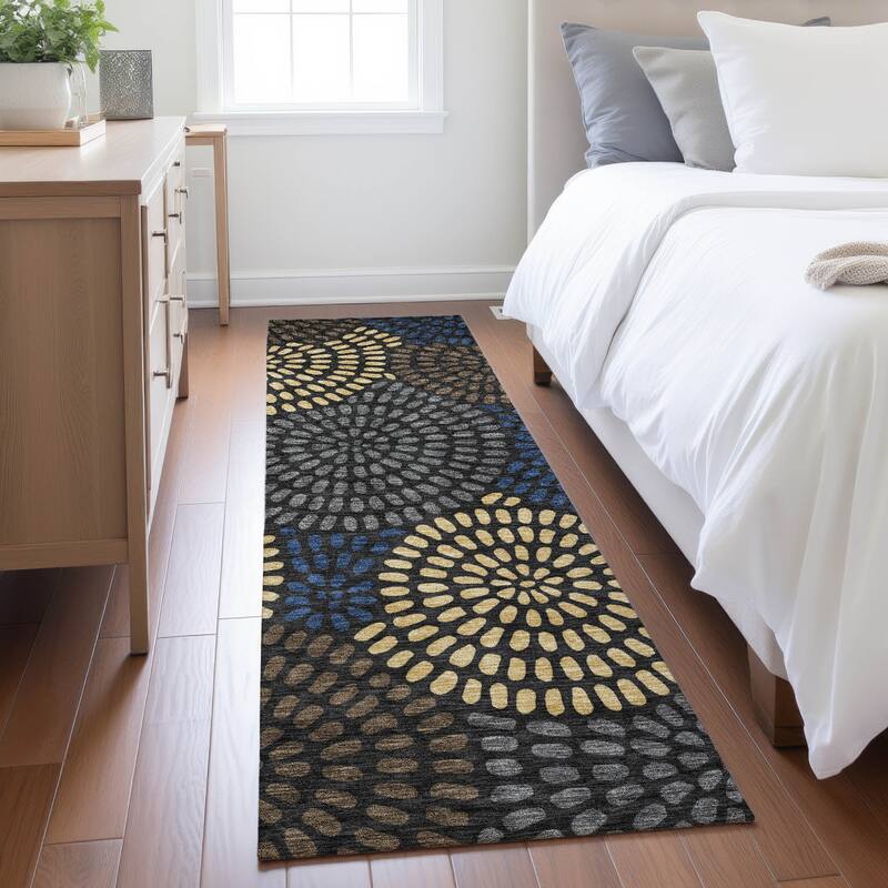 Machine Washable Indoor/ Outdoor Casual Ric Chantille Rug