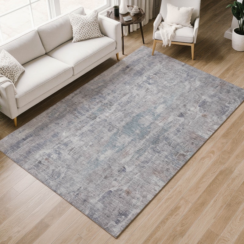 Machine Washable Indoor/ Outdoor Muted Ombre Chantille Rug