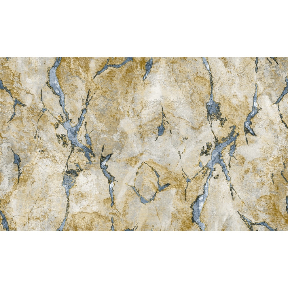 Galerie Wallcoverings Italian Design Collection Marmo Marble Effect Vinyl on Non-woven Metallic Wallpaper Roll Double Width