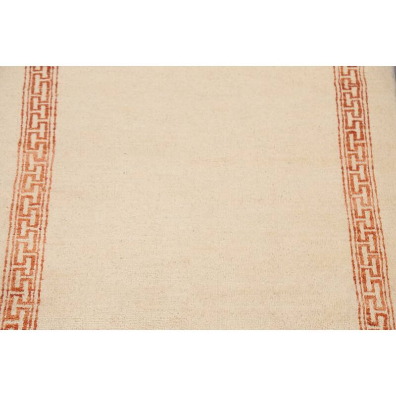 Bordered Geometric Gabbeh Kashkoli Oriental Area Rug Wool Hand-knotted - 3'0" x 5'2"
