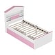 preview thumbnail 18 of 16, Twin Size Platform Bed with Two Drawers,Sturdy Wood Bed Frame with House Shaped Storage Headboard