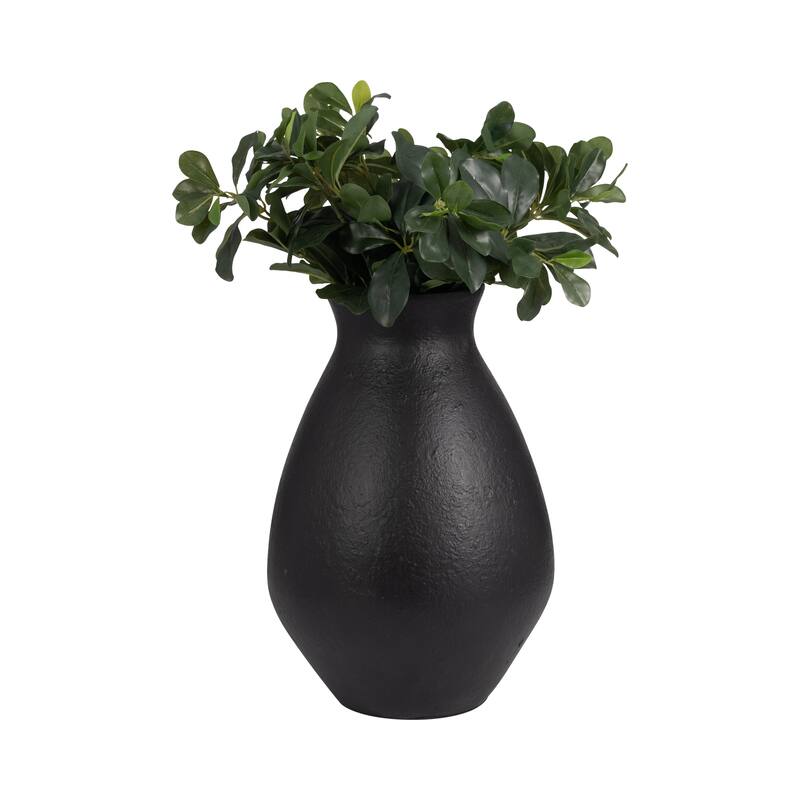 Sagebrook Home Terracotta, 16" Unique Vase, Round, Textured, Serenity/Mysterious, Great gift idea