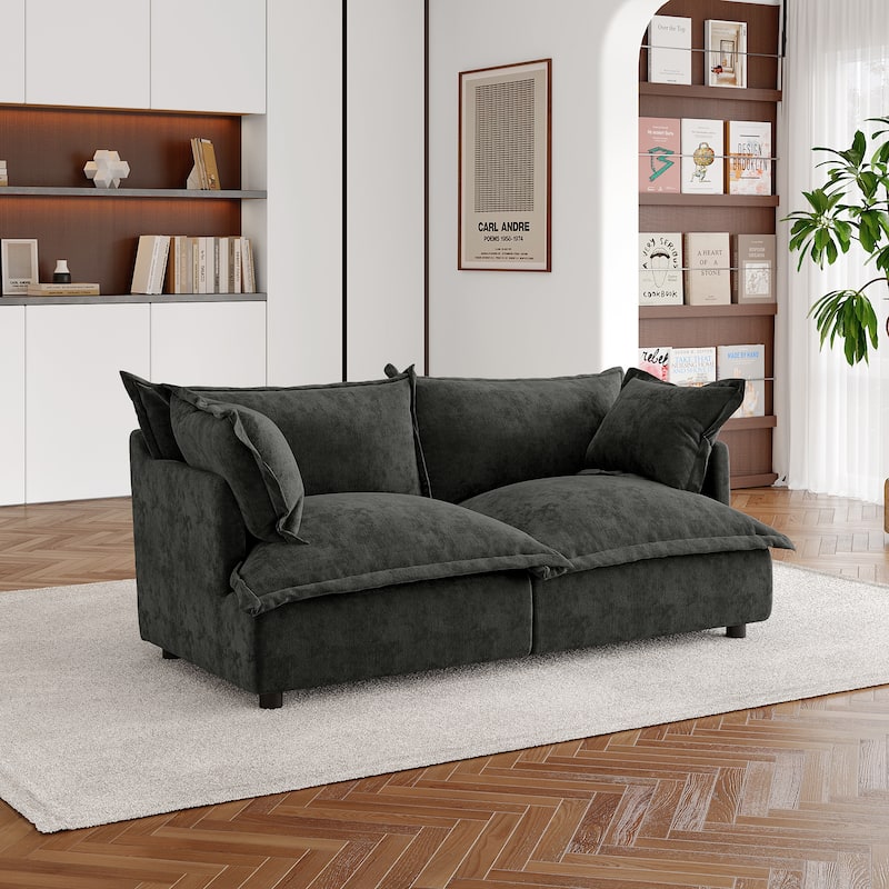 Double Layer Cushion Comfy Cloud Modular Sectional Sofa Set