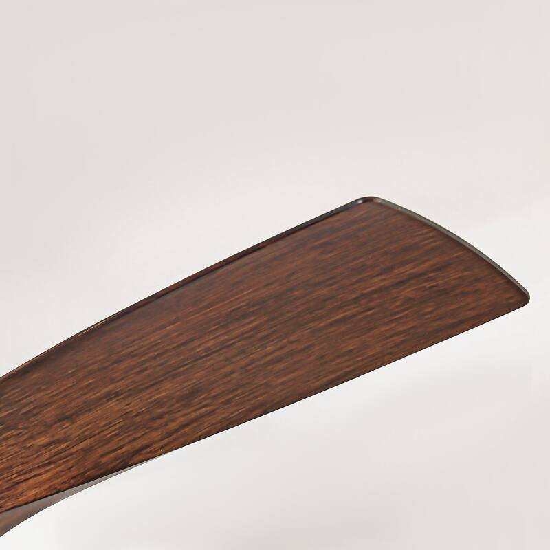 52" Erin Modern Industrial Black & Walnut Ceiling Fan