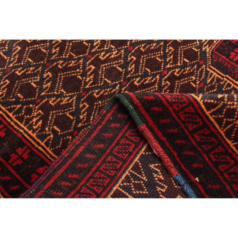 ECARPETGALLERY Hand-knotted Teimani Burgundy Wool Rug - 2'10 x 4'6