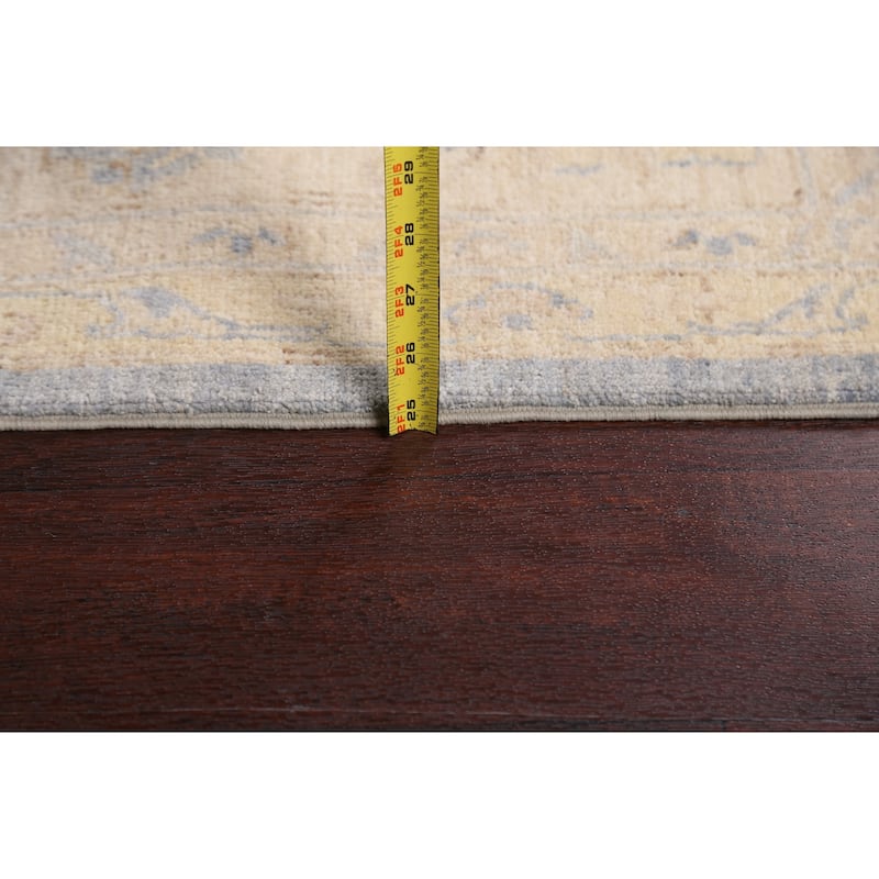 Vegetable Dye Muted Peshawar Chobi Oriental Wool Area Rug Hand-knotted - 8'10" x 11'9"