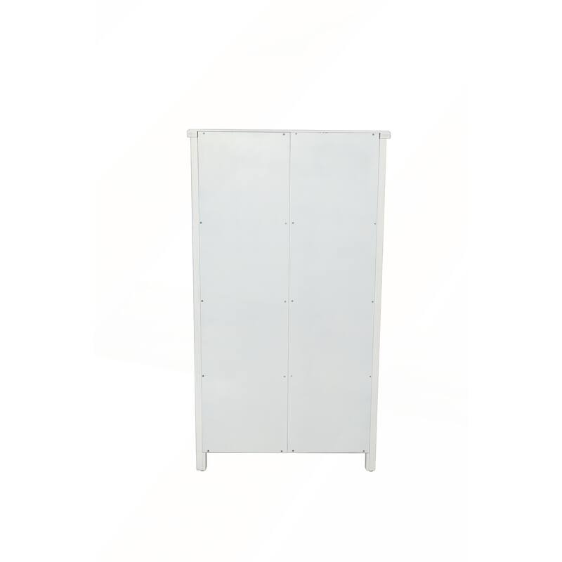 27in Accent Tall Tower White Storage Cabinet