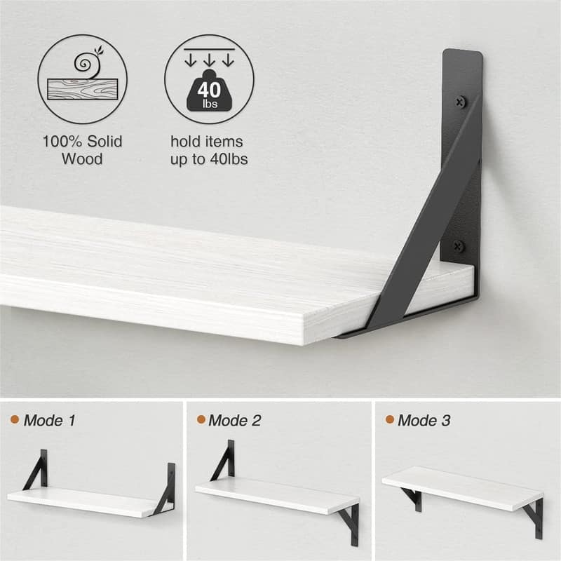 Floating Shelves 24 inches Long Set of 3 - 8"D x 24"W x 6.3"H