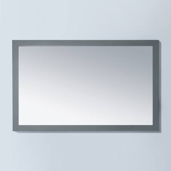 slide 2 of 2, Miseno Femmina 30" H x 48" W Rectangular Framed Mirror Grey