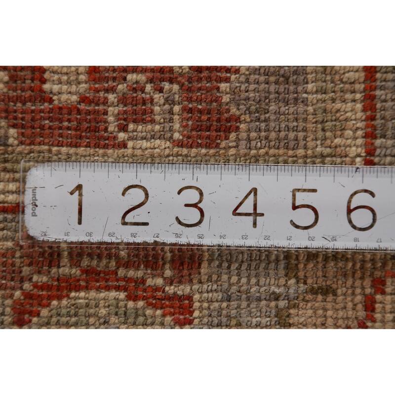 Hand Knotted Oriental 100% Wool Carpet Transitional All-Over Greys & Charcoal Oushak Runner Rug - 9' 8'' X 2' 8''