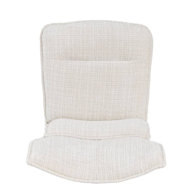 Modern Upholstered Swivel Dining Chairs Accent Side Chairs with Metal Legs