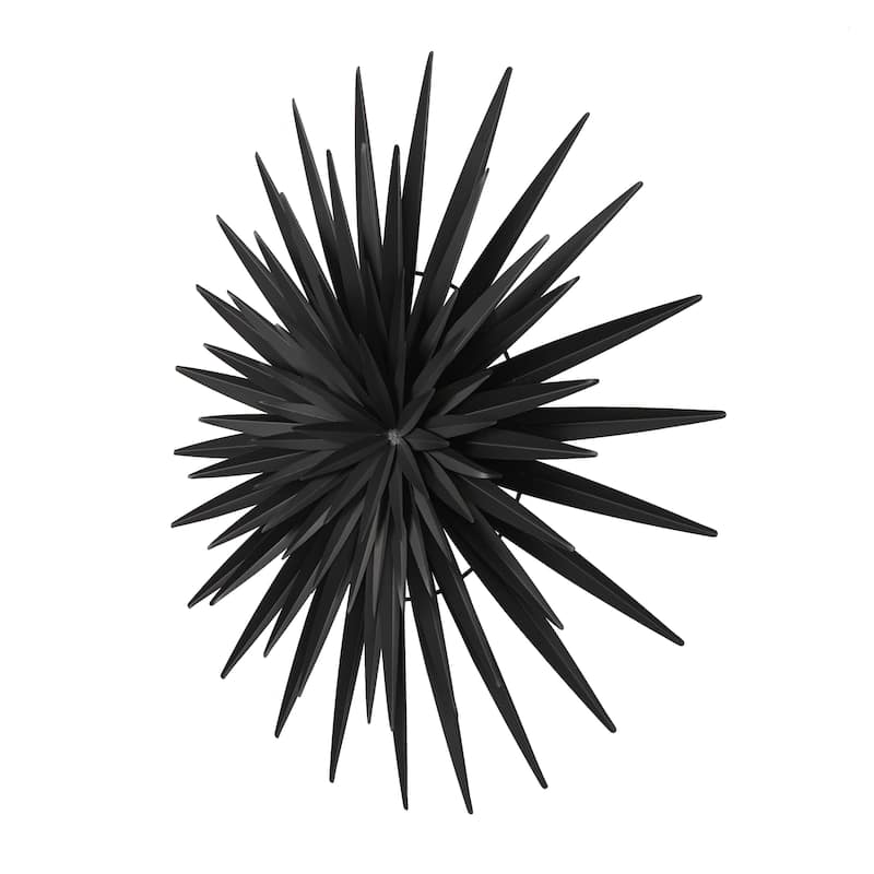 Metal Sunburst Large Layered 3D Home Wall Decor - Black - Roche River Decor
