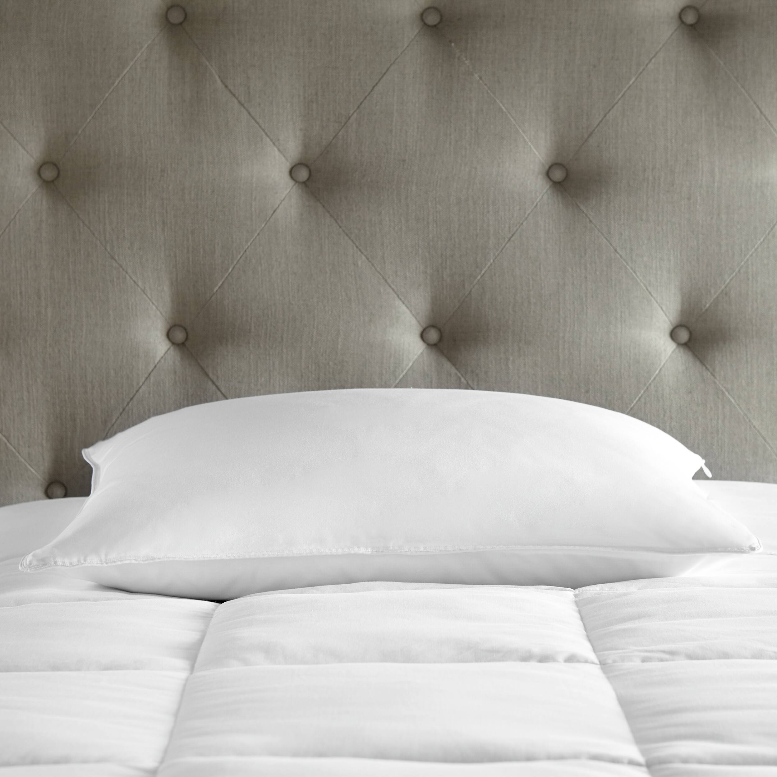 Soft White Goose Down Hypoallergenic Stomach Sleeper Pillow Bed Bath