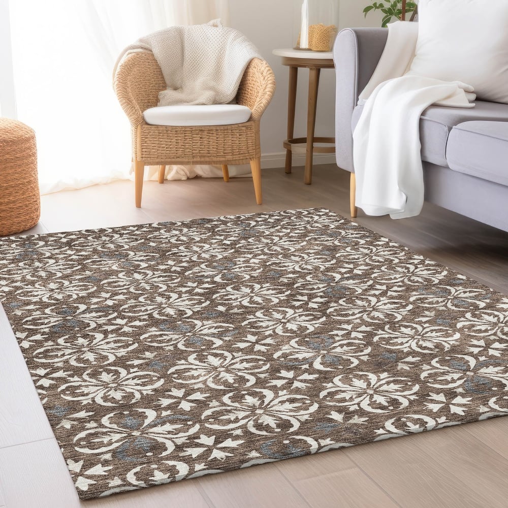 Premium Washable Super Soft Transitional Medallions Mayfield Rug