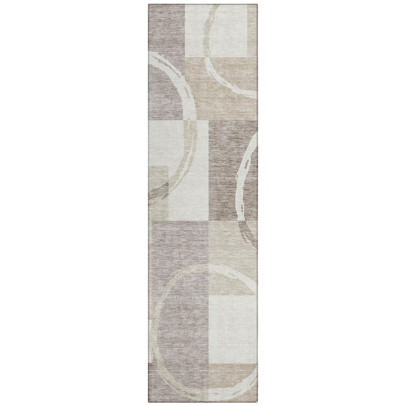Machine Washable Indoor/ Outdoor Contemporary Chantille Rug