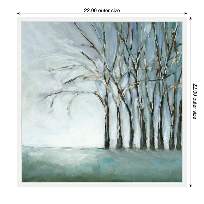 Tree in Winter by Christina Long Framed Canvas Wall Art Print - Sylvie White - 22 x 22 in