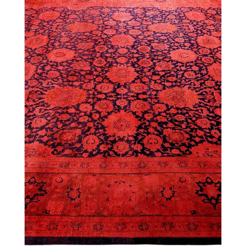 Fine Vibrance, One-of-a-Kind Hand-Knotted Area Rug - Orange, 9' 1" x 11' 10" - 9' 1" x 11' 10"