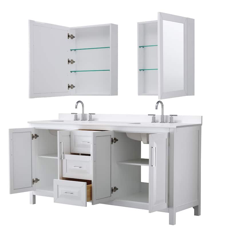 Wyndham Collection WCV252572D-QTZ-US3MED Daria 72" Free Standing