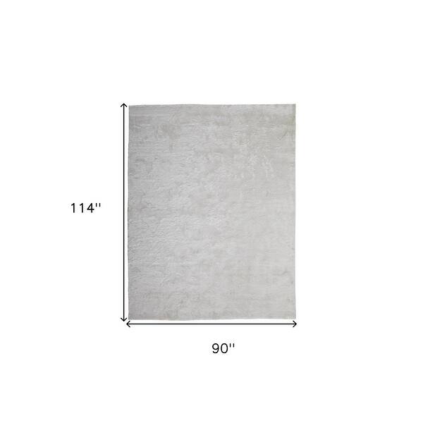 HomeRoots 8' X 10' White Shag Tufted Handmade Area Rug - 8' x 10' - Bed ...