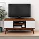 Living Skog Mid-century MDF TV Stand for Tv's up to 50 inches Beige - Brown